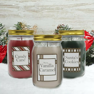Scented Candles Holiday Collection in 18 Oz. Glass Jars (3 Count)